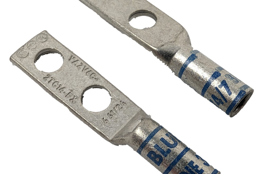 NEW Listing! FREE EXPEDITED PRIORITY MAIL Shipping! 50 BURNDY YAZV6C2TC14FX Compression Connector 2Hole Lug Copper Straight 6AWG NEW