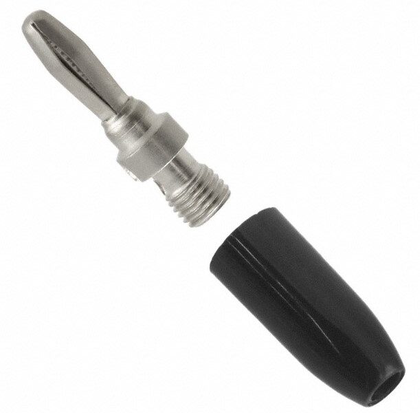 NEW Listing! FREE EXPEDITED PRIORITY MAIL Shipping! 500 Johnson 108-0303-001 Banana Plug Black Insulated Round Solder/Solderless Hole