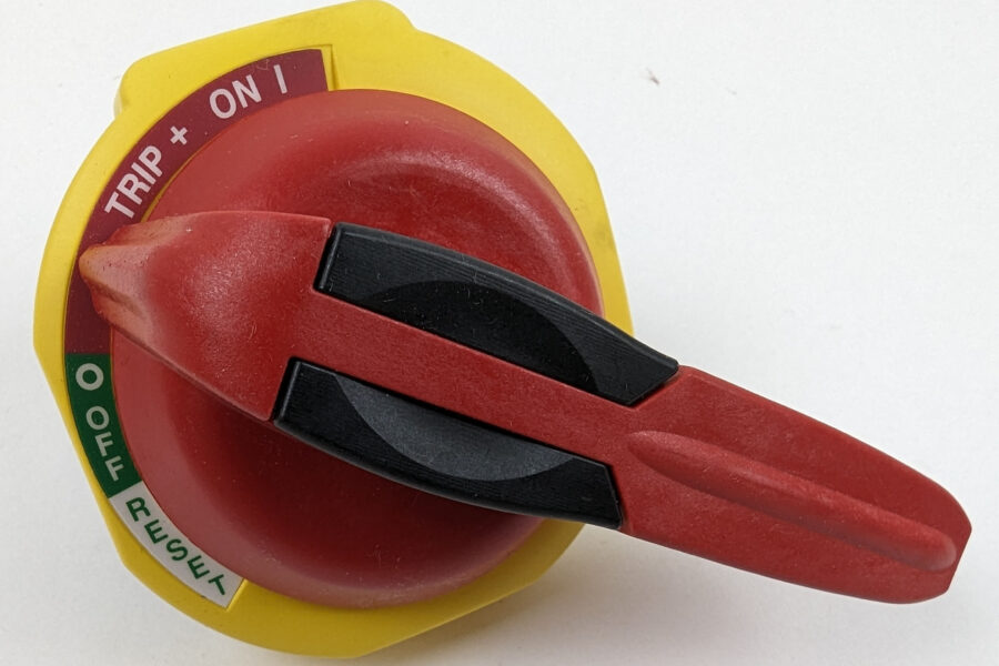 NEW Listing! FREE EXPEDITED PRIORITY MAIL Shipping! Allen-Bradley 140U-PY Rotary Door Handle Red/Yellow with Trip Indication NEW