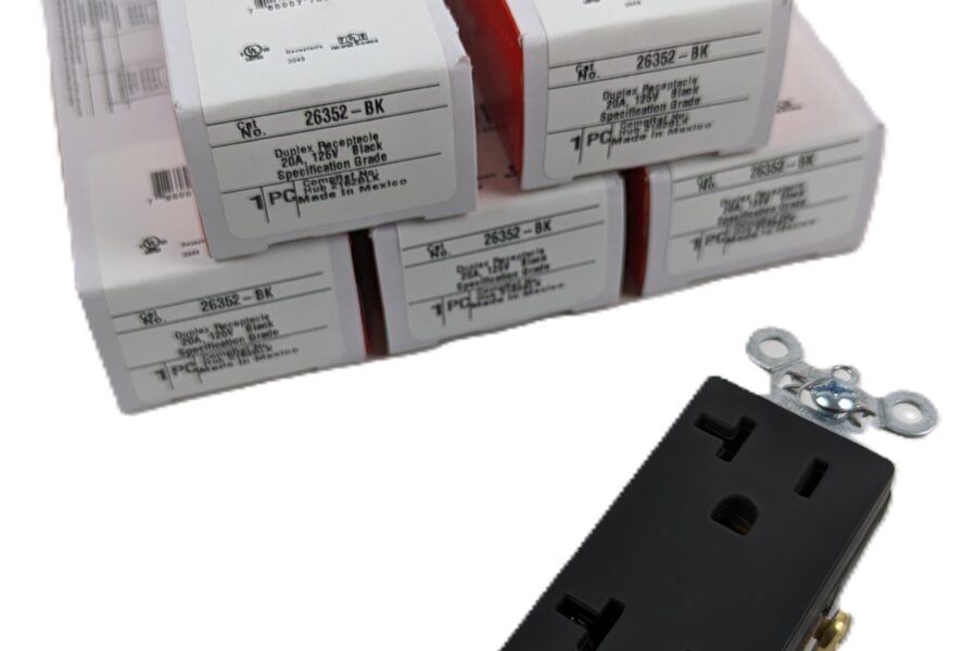 NEW Listing! FREE EXPEDITED PRIORITY MAIL Shipping! 5 Pass & Seymour Legrand 26352-BK Duplex Receptacle Black 20amp 125V Spec Grade