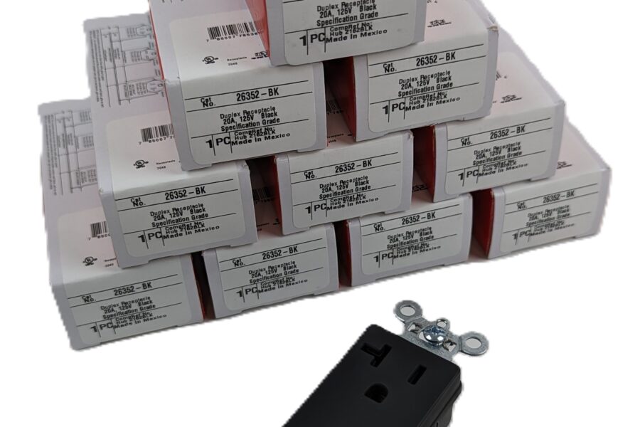 NEW Listing! FREE EXPEDITED PRIORITY MAIL Shipping! 10 Pass & Seymour Legrand 26352-BK Duplex Receptacle Black 20amp 125V Spec Grade