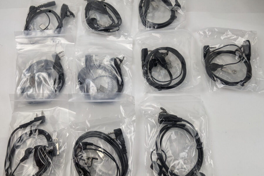 NEW Listing! FREE EXPEDITED PRIORITY MAIL Shipping! 10 BF-888S Walkie Talkie Earpiece with Mic Luiton 2Pin Acoustic Tube Headset NEW