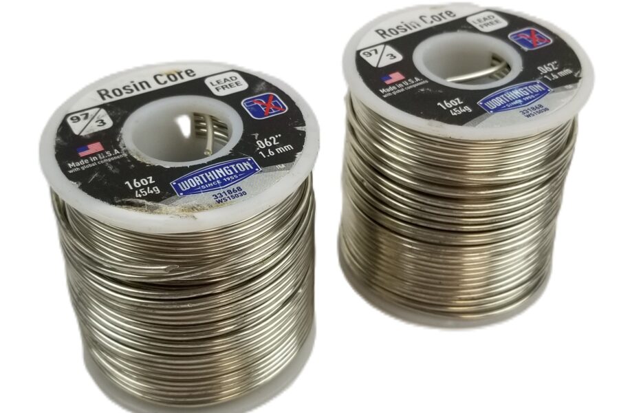 NEW Listing! FREE EXPEDITED PRIORITY MAIL Shipping! 2lbs 97/3 Lead Free Solder Worthington .062inch 1.6mm Dia. Rosin Core 331868 NEW