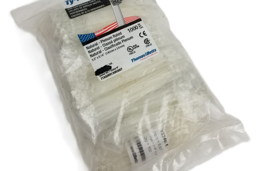 NEW Listing! FREE EXPEDITED PRIORITY MAIL Shipping! 1000 TY24M Thomas & Betts Cable Ties Steel Tab 5.5″ Ty-Rap Nylon 6.6 40lb NEW