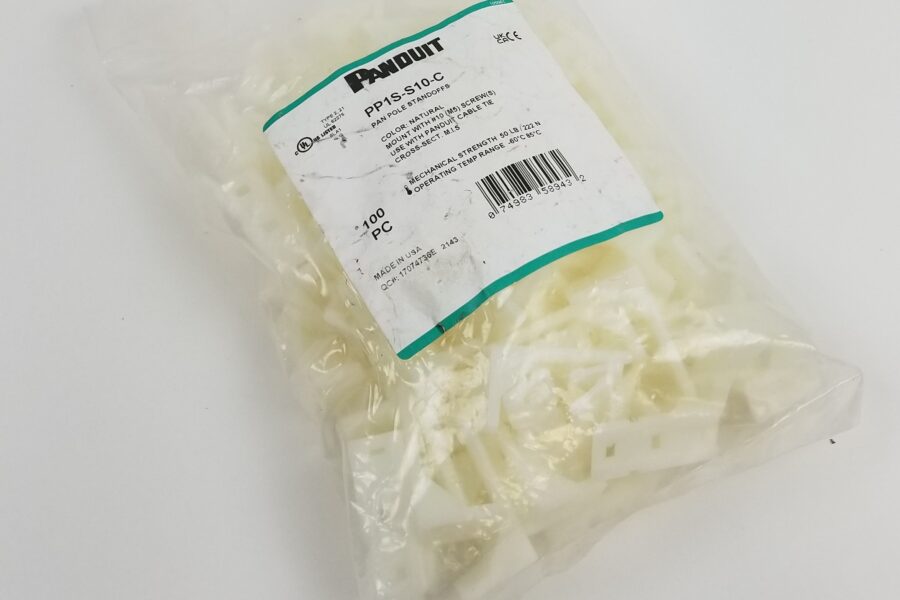 NEW Listing! FREE EXPEDITED PRIORITY MAIL Shipping! 100 Pan Pole Standoffs PP1S-S10-C Panduit 50LB Natural Nylon Use w/#10(M5) Screw