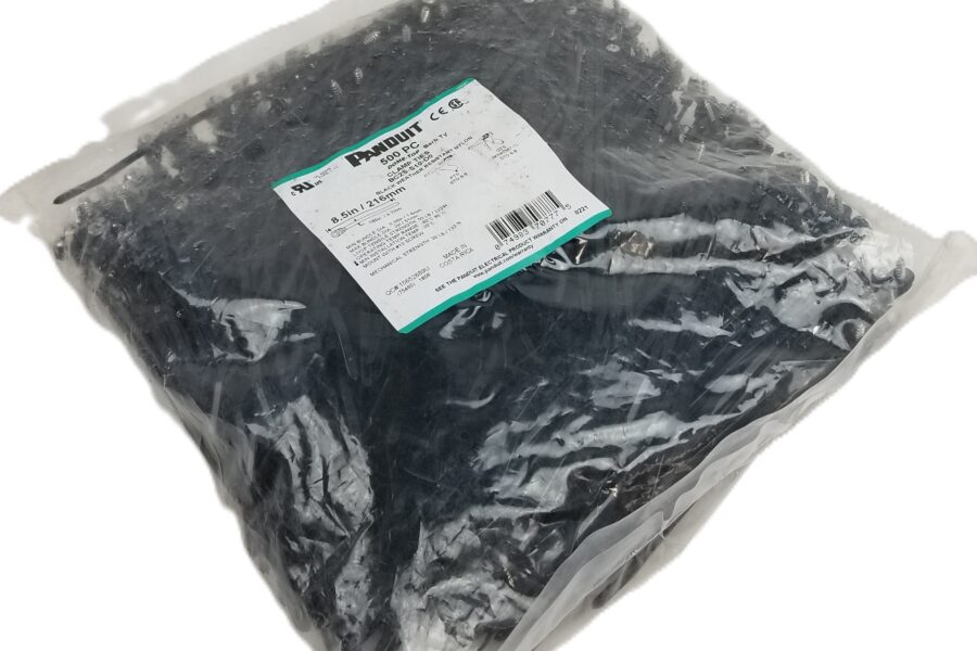 NEW Listing! FREE EXPEDITED PRIORITY MAIL Shipping! 500 Clamp Cable Ties BC2S-S10-D0 Panduit Pan-Ty 8.5″ 50LB Black Nylon w/Screw