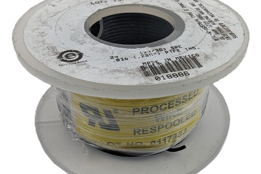NEW Listing! FREE EXPEDITED PRIORITY MAIL Shipping! Alpha 5854-BK005 Hook-Up Wire PTFE 24AWG High Temp 200C SPC Black M16878/4 100′