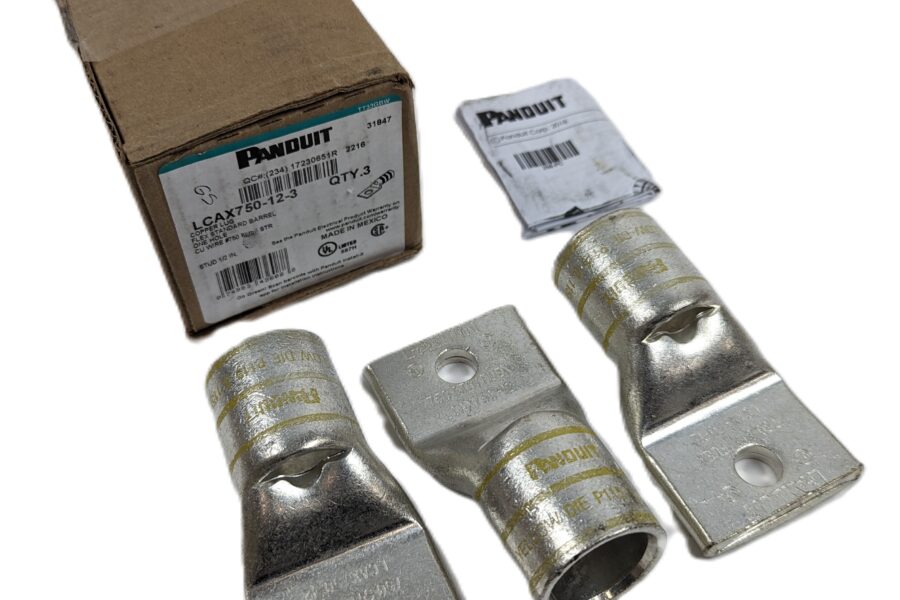 NEW Listing! FREE EXPEDITED PRIORITY MAIL Shipping! 3 Panduit LCAX750-12-3 One Hole Flex Lugs Yellow Compression Connectors Copper