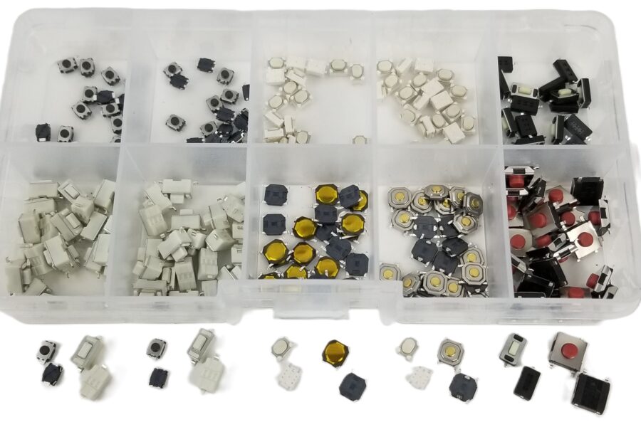 NEW Listing! FREE Shipping! 250pcs Tactile Push Button Switch Assortment Kit 10 Types Momentary SMD SMT NEW