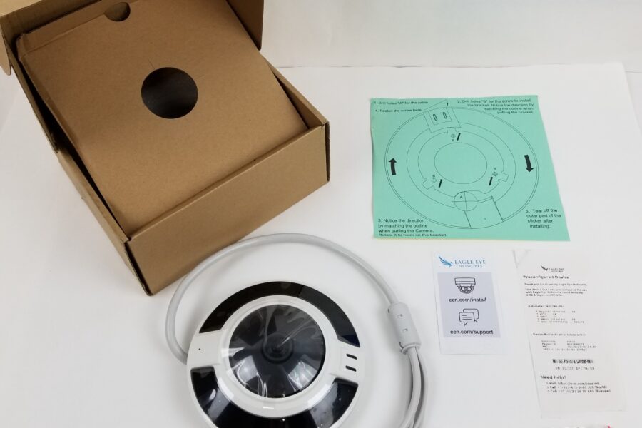 NEW Listing! FREE EXPEDITED PRIORITY MAIL Shipping! Eagle Eye Networks EN-CDUF-003a DF03 12MP In/Outdoor Fisheye Camera POE IR NEW