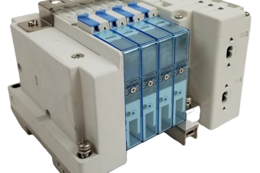 NEW Listing! FREE EXPEDITED PRIORITY MAIL Shipping! SMC SS5Y3-10S-X597 Pneumatic Manifold Bank 4 Station Base IN508-36-A NEW