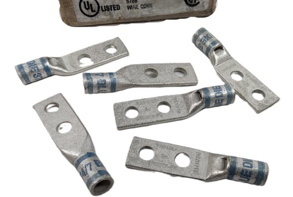 NEW Listing! FREE EXPEDITED PRIORITY MAIL Shipping! 50 BURNDY YAV6CL2TC10E9FX Compression Connector 2-Hole Lug Copper Straight 6AWG