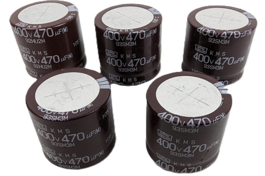 NEW Listing! FREE Shipping! 5 Electrolytic Capacitor 470uF 400V 20% Nippon Chemi-Con EKMS401VSN471MA30S NEW