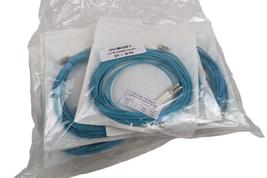 NEW Listing! FREE EXPEDITED PRIORITY MAIL Shipping! 20 LCLC-OM4-038F-P Fiber Optic Assy Patch Cable 38ft LC/LC MM DX 50/125um 2.0mm