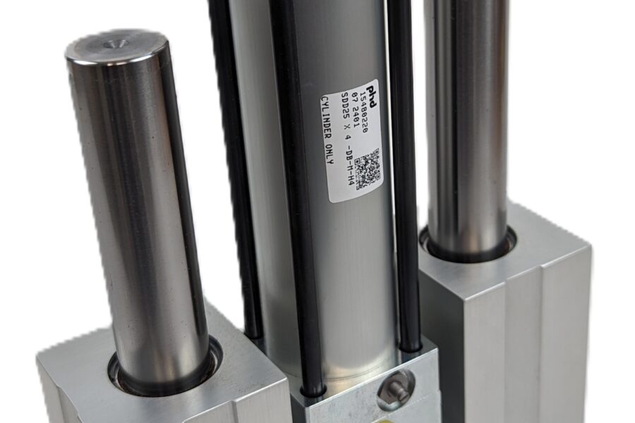 NEW Listing! FREE Shipping! PHD SDD25 x 4-DB-M Linear Pneumatic Thruster Slide Cylinder 1″ Shafts 4″ Travel