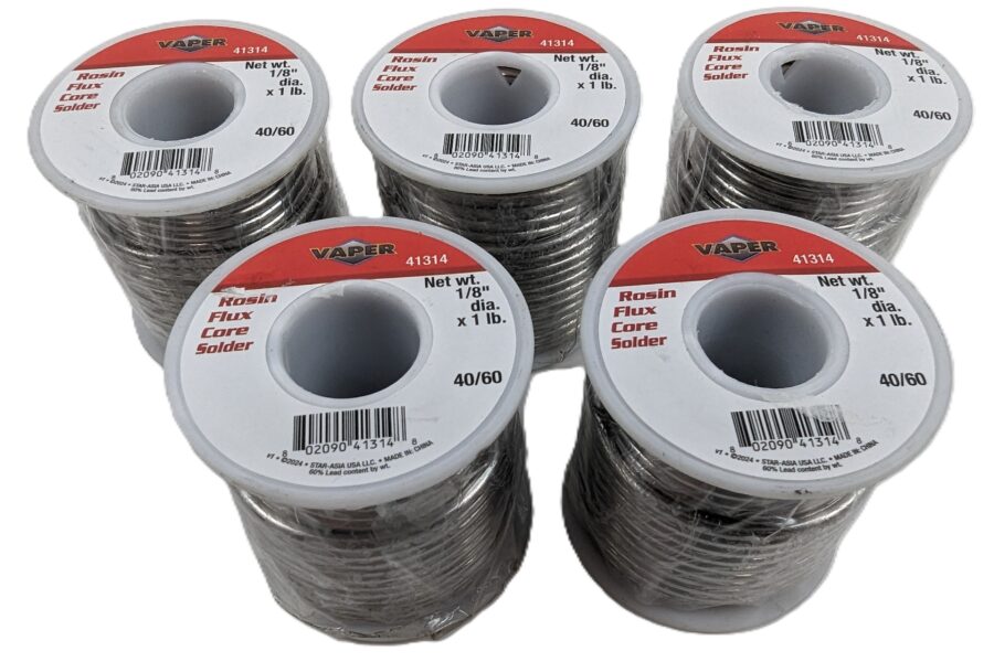 NEW Listing! FREE EXPEDITED PRIORITY MAIL Shipping! 5lb Titan Vaper 41314 Rosin Flux Core Solder 40/60 .125inch 3.175mm Diameter NEW
