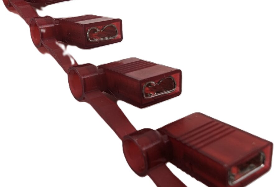 NEW Listing! FREE EXPEDITED PRIORITY MAIL Shipping! 1500 Molex DNFR18250FIB-KD 22-18AWG Red Rht Angle Crimp Sockets for .25″ Tab NEW