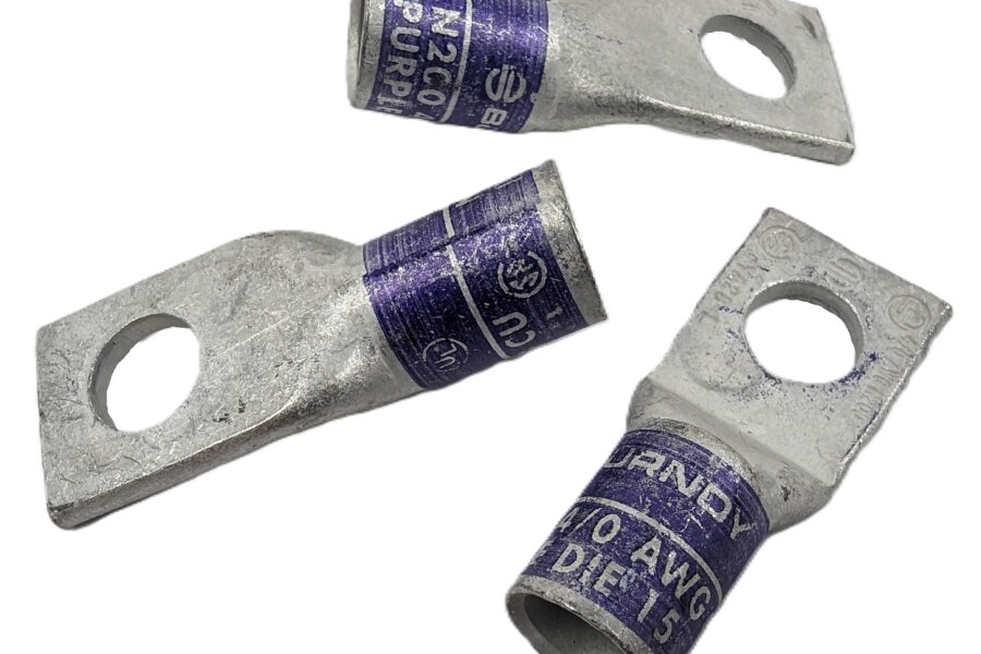 NEW Listing! FREE EXPEDITED PRIORITY MAIL Shipping! 10 BURNDY YA28LBOX Compression Connector 1-Hole Lug Copper Purple 4/0AWG NEW