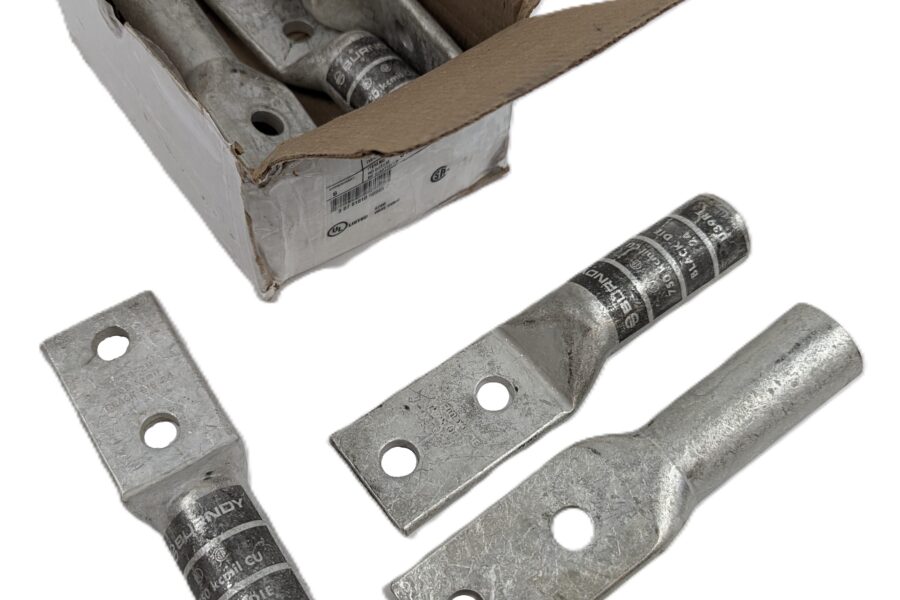NEW Listing! FREE EXPEDITED PRIORITY MAIL Shipping! 6 BURNDY YA392N 2-Hole Lug Copper Compression Connector Straight 750 KCMIL NEW