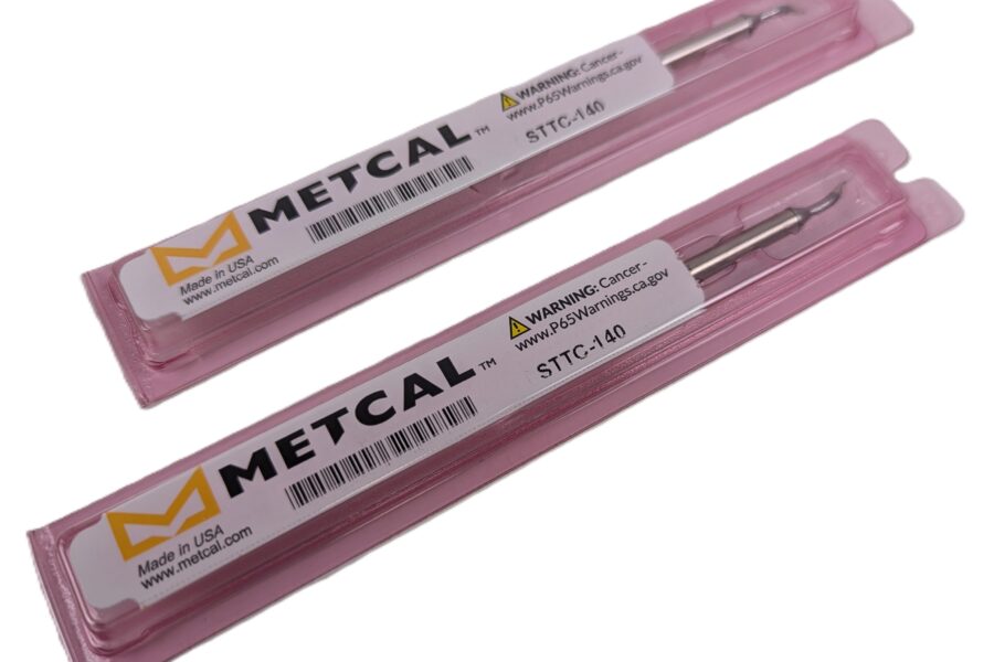 NEW Listing! FREE EXPEDITED PRIORITY MAIL Shipping! 2 Metcal STTC-140 Soldering Tip Cartridge Sharp Bent 30degrees 0.8mmTip Size NEW