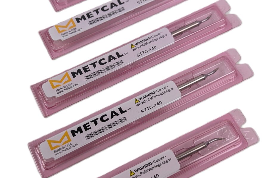 NEW Listing! FREE EXPEDITED PRIORITY MAIL Shipping! 5 Metcal STTC-140 Soldering Tip Cartridge Sharp Bent 30degrees 0.8mmTip Size NEW
