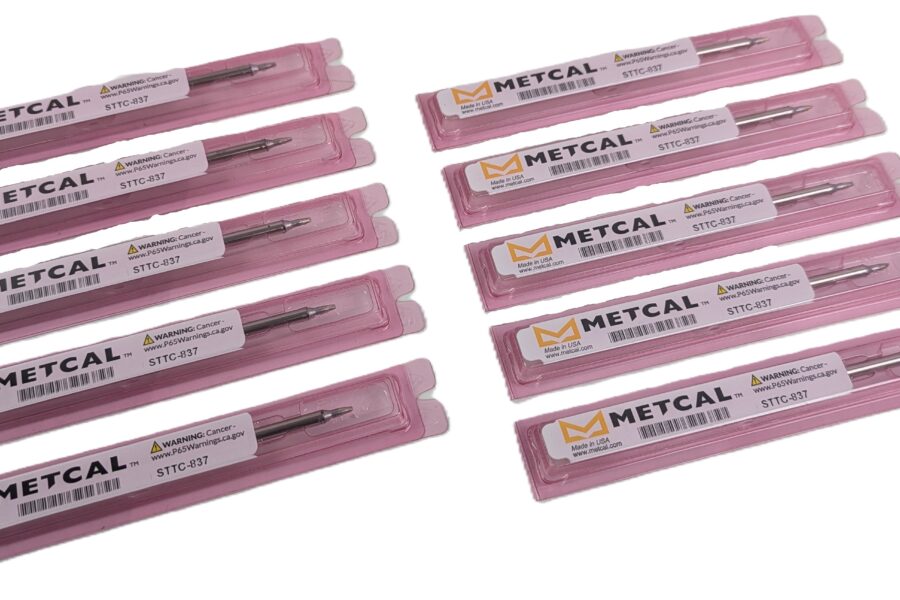 NEW Listing! FREE EXPEDITED PRIORITY MAIL Shipping! 10 Metcal STTC-837 Soldering Tip Cartridge Chisel 30degrees 1.78mm Tip Size NEW
