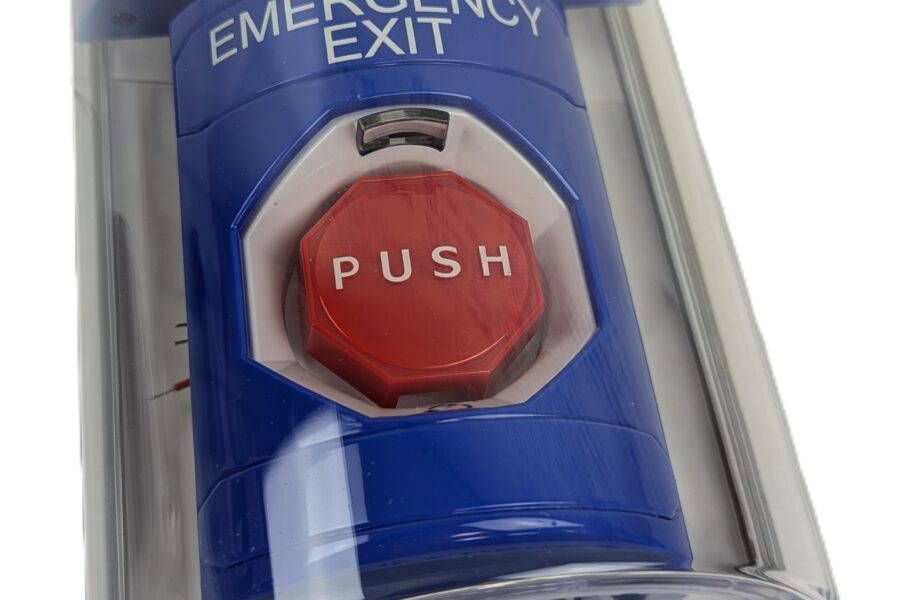 NEW Listing! FREE EXPEDITED PRIORITY MAIL Shipping! STI SS2449EX-EN Stopper Station Emergency Exit Push Button with Horn Blue NEW