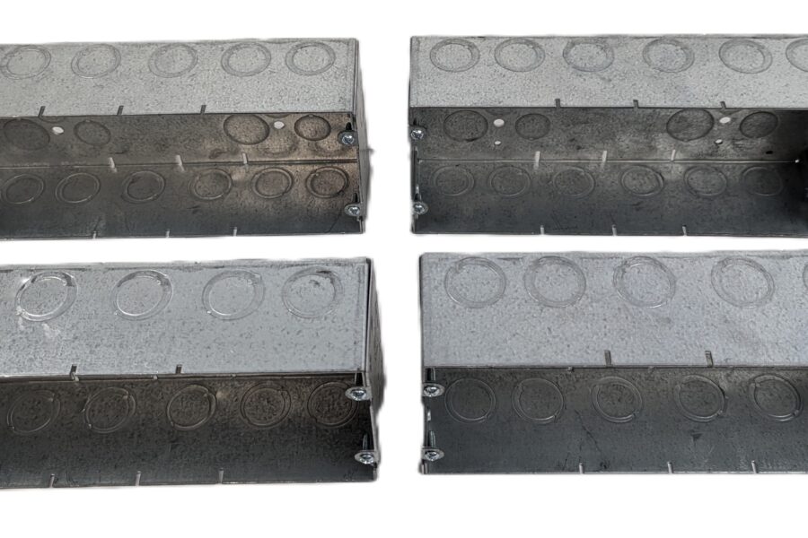 NEW Listing! FREE EXPEDITED PRIORITY MAIL Shipping! 4 Garvin GB-2124 2-1/2″ Deep 4 Gang Multi-Gang Box 1/2″ & 3/4″ KOs 111.8CI NEW