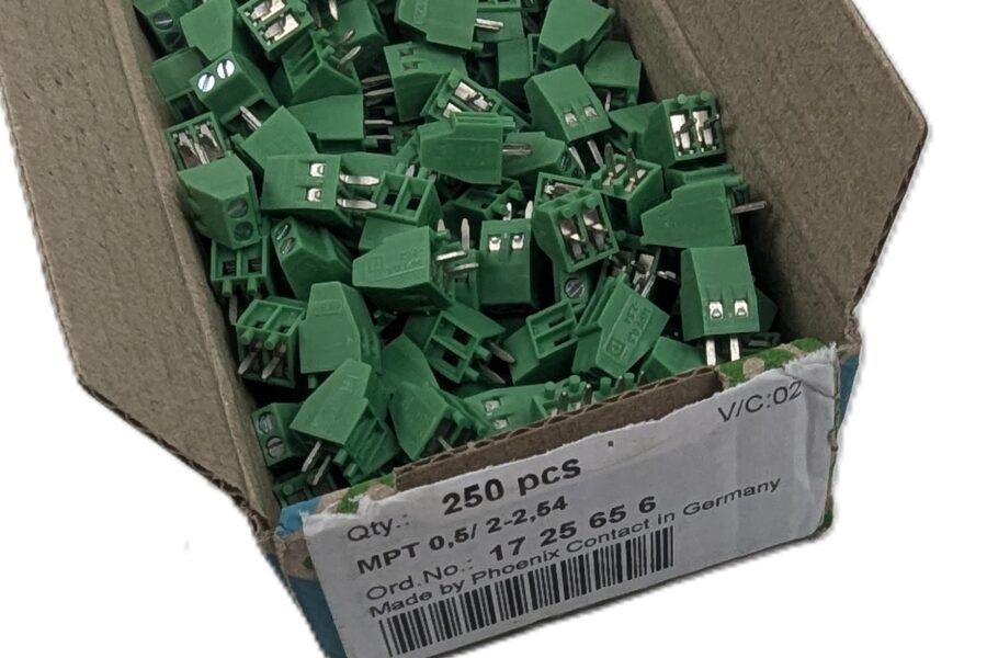 NEW Listing! FREE EXPEDITED PRIORITY MAIL Shipping! 250 Phoenix Contact Terminal Block 1725656 2 Position Fixed 26-20 AWG 6.2mm NEW