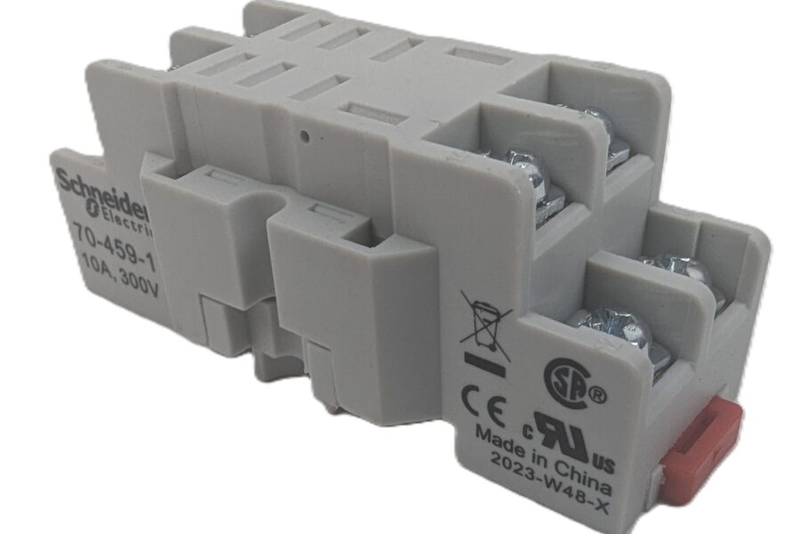 NEW Listing! FREE Shipping! Schneider 70-459-1 Relay Socket 10A 300V 8 Pin DIN Mount Screw Terminals NEW