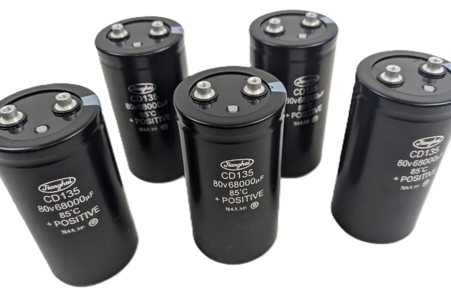 NEW Listing! FREE EXPEDITED PRIORITY MAIL Shipping! 5 Electrolytic Capacitor 68000uF 80V Screw Terminal Jianghai CD135 Aluminum NEW