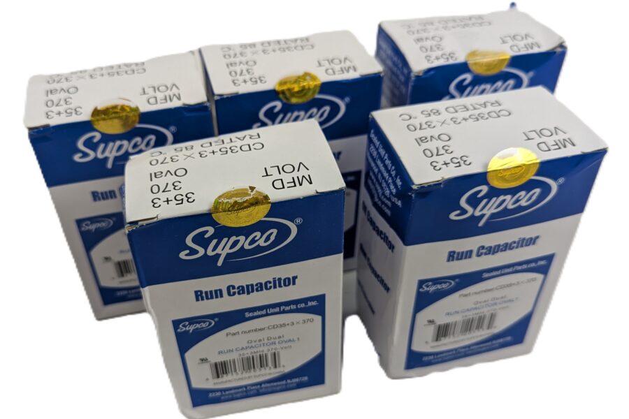 NEW Listing! FREE EXPEDITED PRIORITY MAIL Shipping! 5 SUPCO CD35+3×370 HVAC Oval Motor Run Capacitor 35+3 MFD 370 Volts 50/60Hz NEW