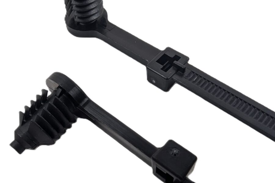 NEW Listing! FREE EXPEDITED PRIORITY MAIL Shipping! 500 Avery Dennison 20032-0 Offset Cable Ties 7.5″/190mm Black 9.5mm Hole NEW