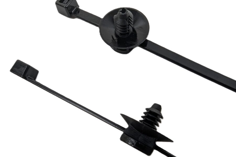 NEW Listing! FREE EXPEDITED PRIORITY MAIL Shipping! 500 HellermannTyton 150-55850 Fir Tree Push Mount Cable Ties 6″ Black 30lb NEW
