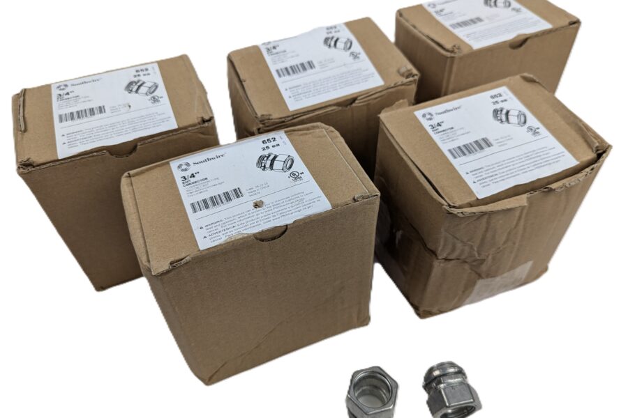 NEW Listing! FREE EXPEDITED PRIORITY MAIL Shipping! 125 Southwire 652 3/4″ EMT Connector Compression Type Zinc Die Cast NEW