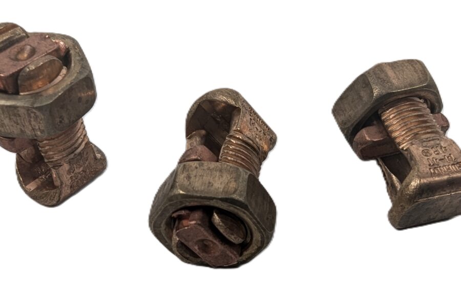 NEW Listing! FREE EXPEDITED PRIORITY MAIL Shipping! 100 BURNDY KS20 Split-Bolt Servit Wire Connector Copper #8str to #4solidAWG NEW
