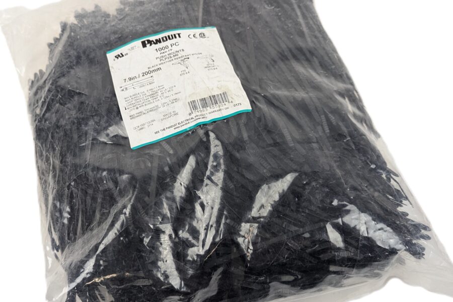NEW Listing! FREE EXPEDITED PRIORITY MAIL Shipping! 1000 Panduit PLP2S-M0 Cable Ties Push Mount 7.9inch PAN-TY Weather Resistant NEW