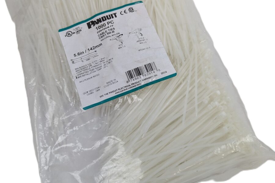 NEW Listing! FREE EXPEDITED PRIORITY MAIL Shipping! 1K Panduit CBR1.5M-M Cable Ties Parallel 5.6″ CONTOUR-TY Natural Nylon 18lb NEW