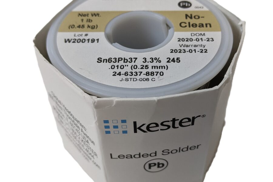 Back in Stock! FREE EXPEDITED PRIORITY MAIL Shipping! 1lb Kester 24-6337-8870 Solder No Clean .010″ 63/37 Eutectic 3.3%/245 Core NEW