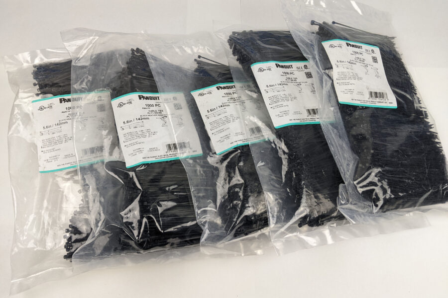 NEW Listing! FREE EXPEDITED PRIORITY MAIL Shipping! 5K Panduit PLT1.5M-M0 Cable Ties 5.6″ 18LB Black Nylon Pan-Ty Weather Resist NEW