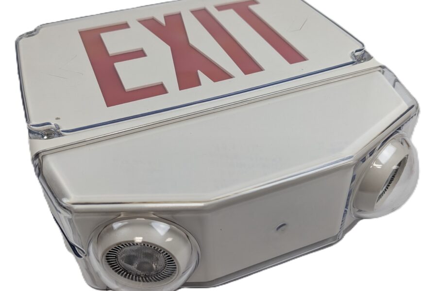 NEW Listing! FREE EXPEDITED PRIORITY MAIL Shipping! Lithonia WLTC-2-R-SD LED Double EXIT Sign Combo Red Letters Weatherproof NEW