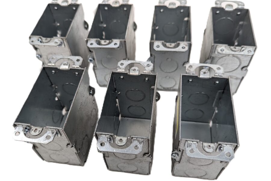 NEW Listing! FREE EXPEDITED PRIORITY MAIL Shipping! 7 RACO 8590 Switch Box 3″ x 2″ Gangable 3.5″ Deep w/Mounting Ears 9 1/2″ KOs NEW