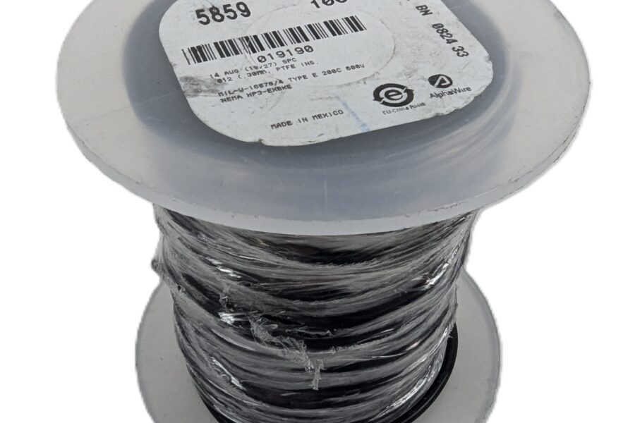 NEW Listing! FREE EXPEDITED PRIORITY MAIL Shipping! 100ft Alpha 5859 bk005 Hook-Up Wire PTFE 14AWG High Temp 200C SPC M16878/4 E NEW
