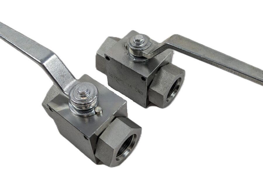 NEW Listing! FREE EXPEDITED PRIORITY MAIL Shipping! Two 1″ High Pressure Ball Valve 5075PSI ORB Threaded #16 Carbon Steel NEW
