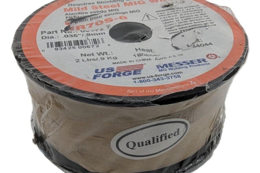 NEW Listing! FREE EXPEDITED PRIORITY MAIL Shipping! 2lbs Messer Welding Wire ER70S-6 00672 .035″ .9mm Mild Steel MIG Wire