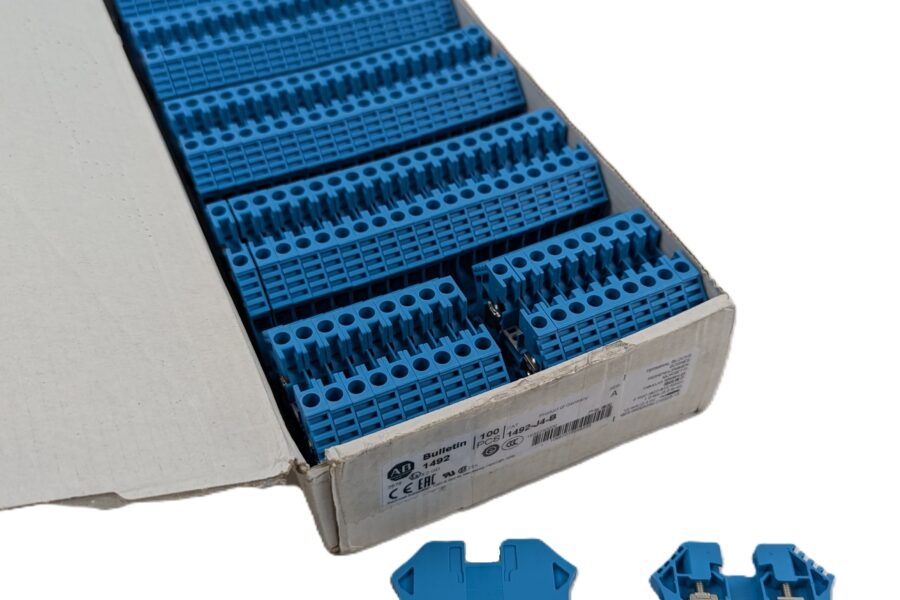 NEW Listing! FREE EXPEDITED PRIORITY MAIL Shipping! 100 Allen-Bradley 1492-J4-B Terminal Block Feed Through 2 Position Blue 10-22AWG