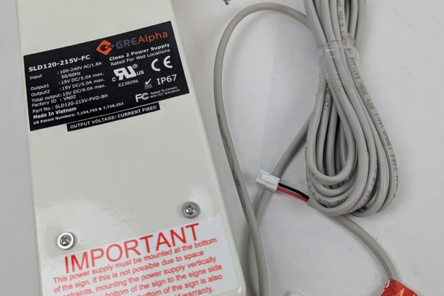 NEW Listing! FREE EXPEDITED PRIORITY MAIL Shipping! GREAlpha SLD120-215V-FVO-BH Power Supply 15Vdc Output 5A, 100-240Vac Input NEW