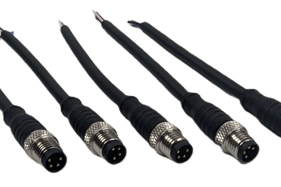 NEW Listing! FREE EXPEDITED PRIORITY MAIL Shipping! 5 M8 Cordset 4Pin Male Pins to Cut End 24AWG PVC 3.5″ 30Vac/Vdc 3A Black NEW