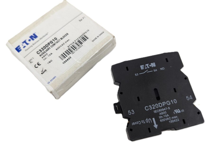 NEW Listing! FREE EXPEDITED PRIORITY MAIL Shipping! EATON Cutler Hammer C320DPG10 Auxiliary Contact Block 10A 600Vac 1NO NEW