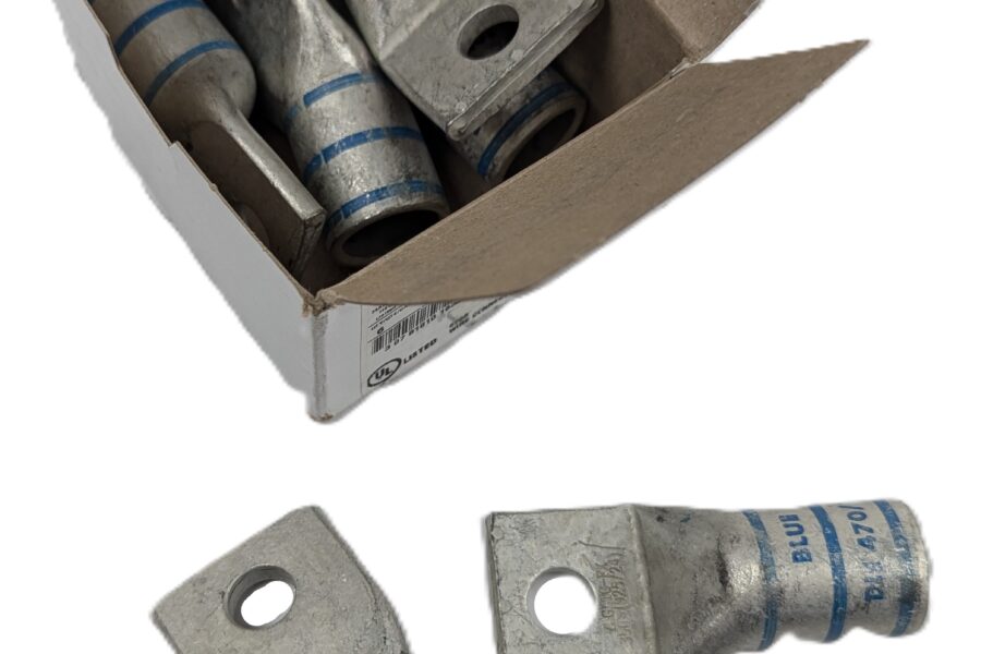 NEW Listing! FREE EXPEDITED PRIORITY MAIL Shipping! 6 BURNDY YAG34LTC12FX Compression Connector 1Hole Lug Copper Blue 373.7kcmil NEW